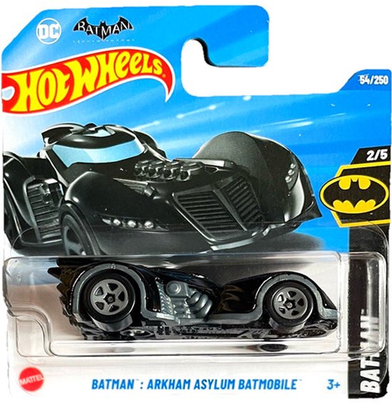 HOT WHEELS BATMAN ARKHAM ASYLUM BATMOBILE 54/250 1:64 HW 2025 BATMAN 2/5 SHORT CARD
