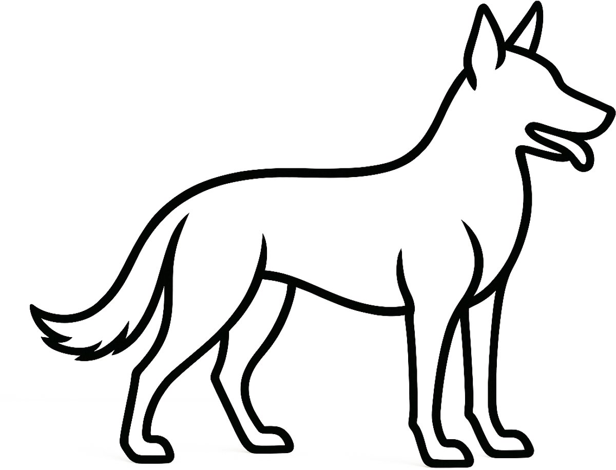 Mechelse Herder - hondenbeeldje - zwart - 25 cm hoog