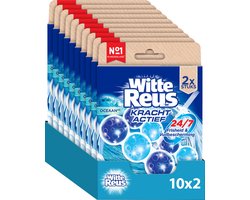 Witte Reus Kracht Actief Oceaan Toiletblok 100g - WC blokjes - Voordeelverpakking - 2x10 stuks
