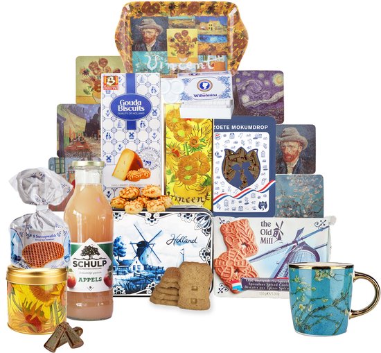 Van Gogh Holland Pakket 7 - Kerstpakket - Geschenkset vrouwen en mannen - cadeau - cadeaupakket - cadeauset - giftset - Hollandse cadeautjes