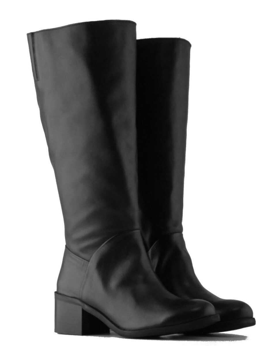 Jilsen Dames Laarzen Brede Schacht en Laarzen Brede Kuiten Tiffany in Zwart Kuitomtrek 48 cm, schoenmaat 42