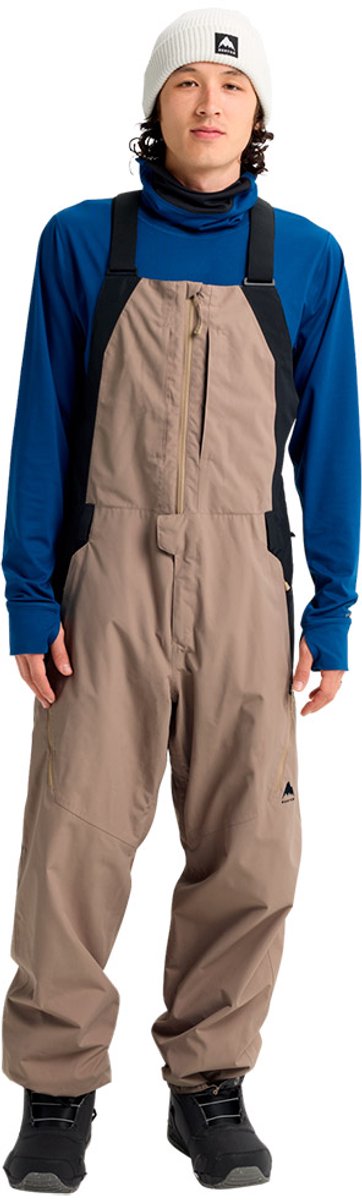 BURTON MEN’S RESERVE 2L RELAXED BIB PANTS Summit taupe Beige