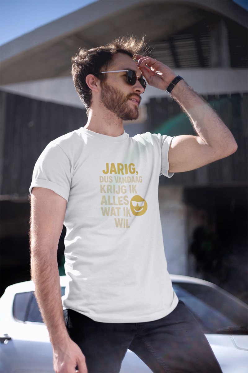 Krijg Wat Ik Wil - Verjaardag T-shirt Wit - Grappig T-shirt - Maat XXL - Verjaardag Cadeau Mannen - Limited Edition