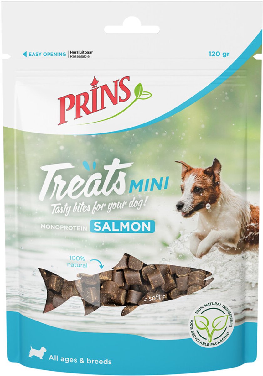 Prins - Treats Mini - Hondensnacks - Zalm - 6 x 120g