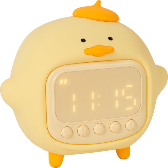 Lucide PINCHA DUCK - Oplaadbare Tafellamp Kinderkamer - Accu/Batterij - LED 3 StepDim - 1x1,5W 2100K - Met muziekfunctie - Geel - Essential van Lucide — afbeelding 2