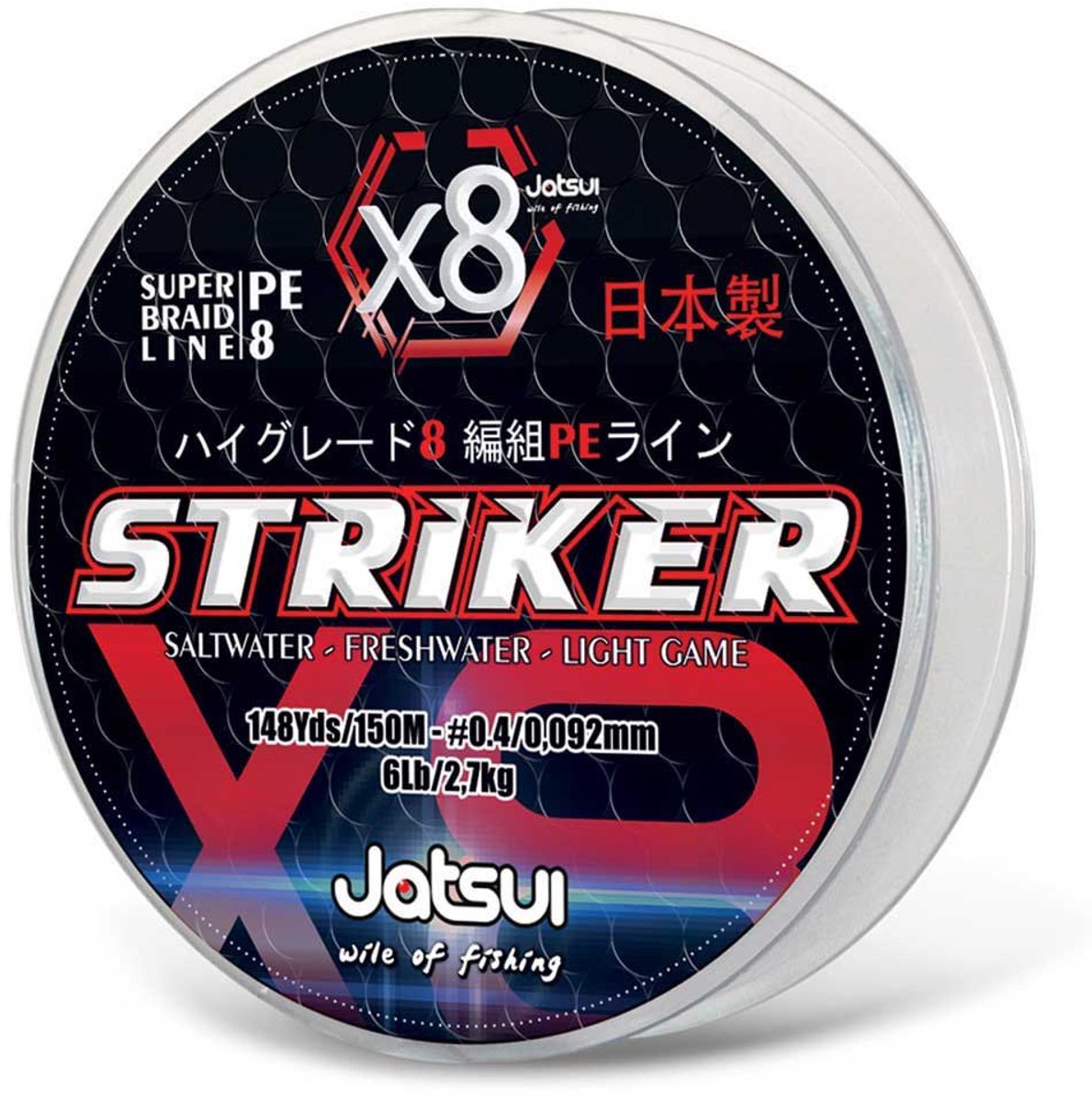Jatsui Striker Pe 8 300 M Gevlochten Vislijn Transparant 0.250 mm