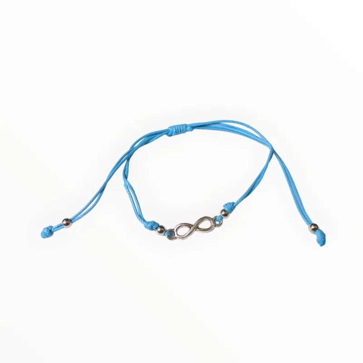 Aramat Jewels - Infinity touw armband - Blauw-Verstelbaar - dames