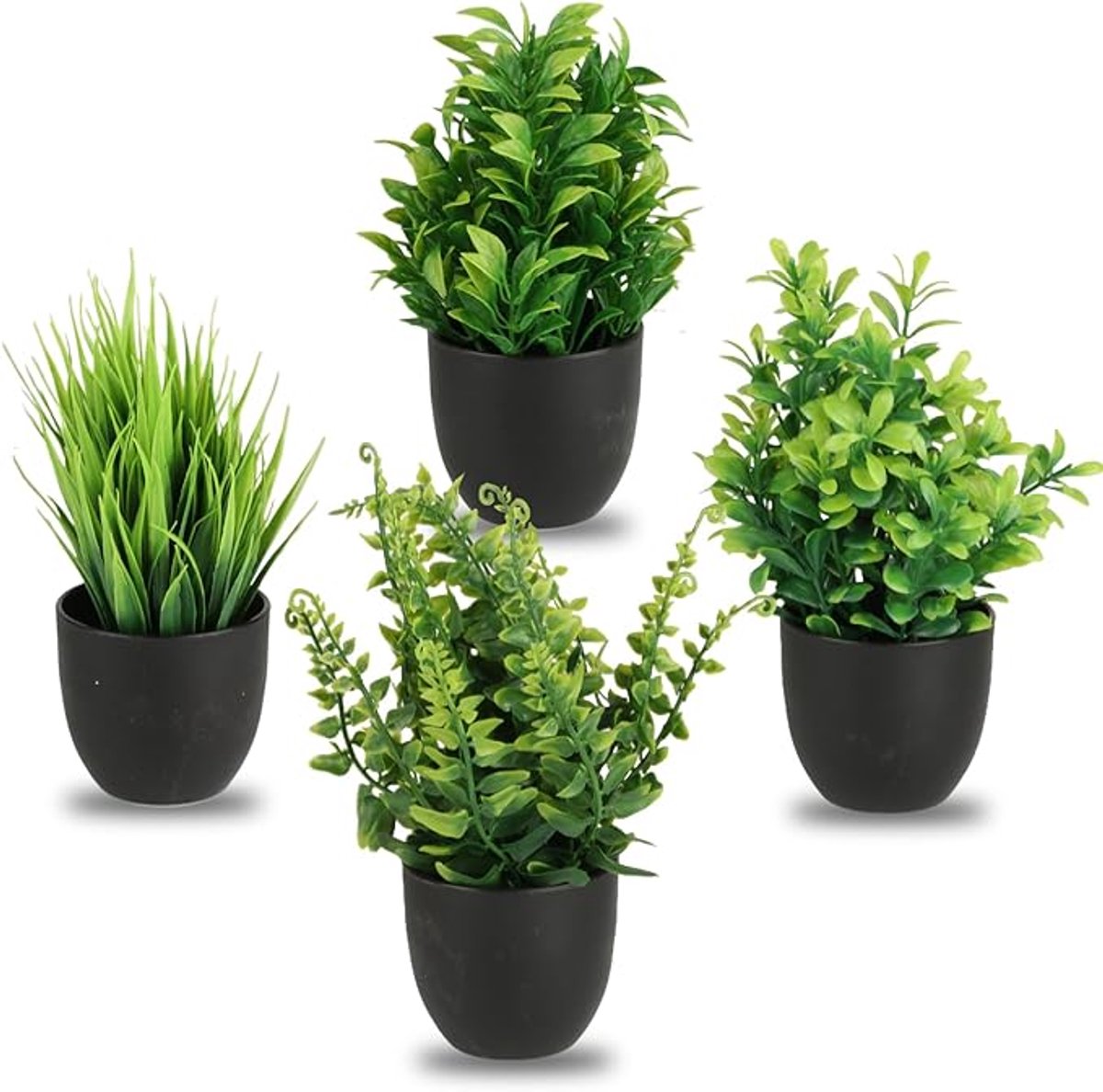 JINXIAN 6 stuks kunstplanten kunstbloemen in potten 17,08 cm hoge JINXIAN 6 stuks kunstplanten kunstbloemen in potten 17,08 cm hoge
