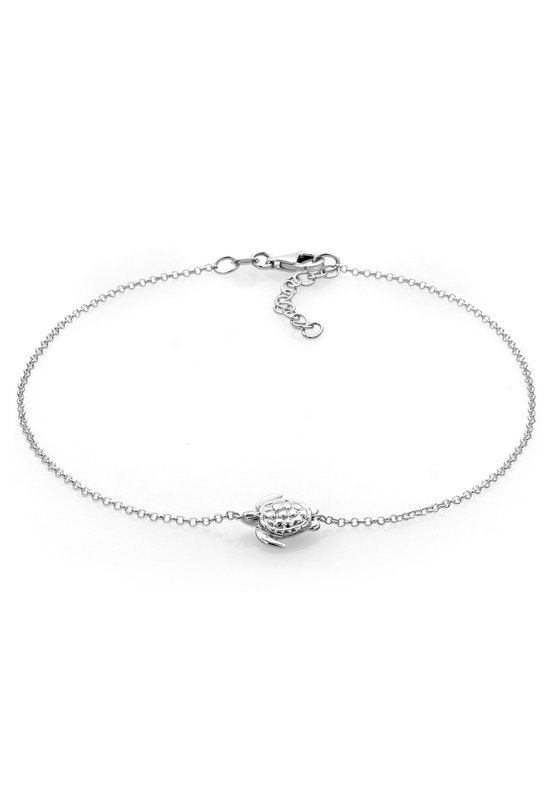 Enkelbandje met cirkeltjes zilver
