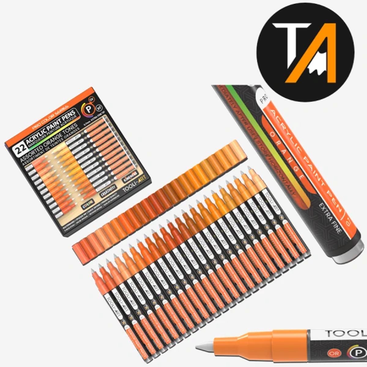 Tooli Art Marker set Orange 0.7mm