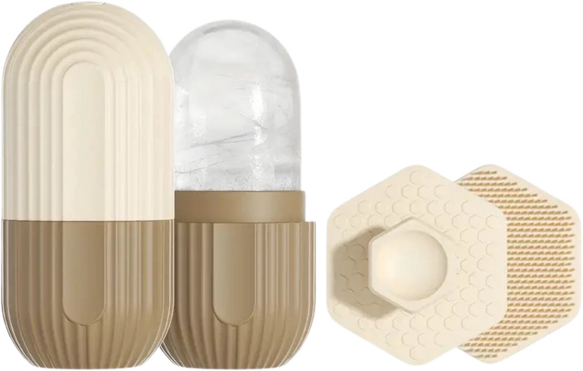 FA-VE Ijsroller - Ijsroller en Scrubborstel - 2 Stuks - Beige