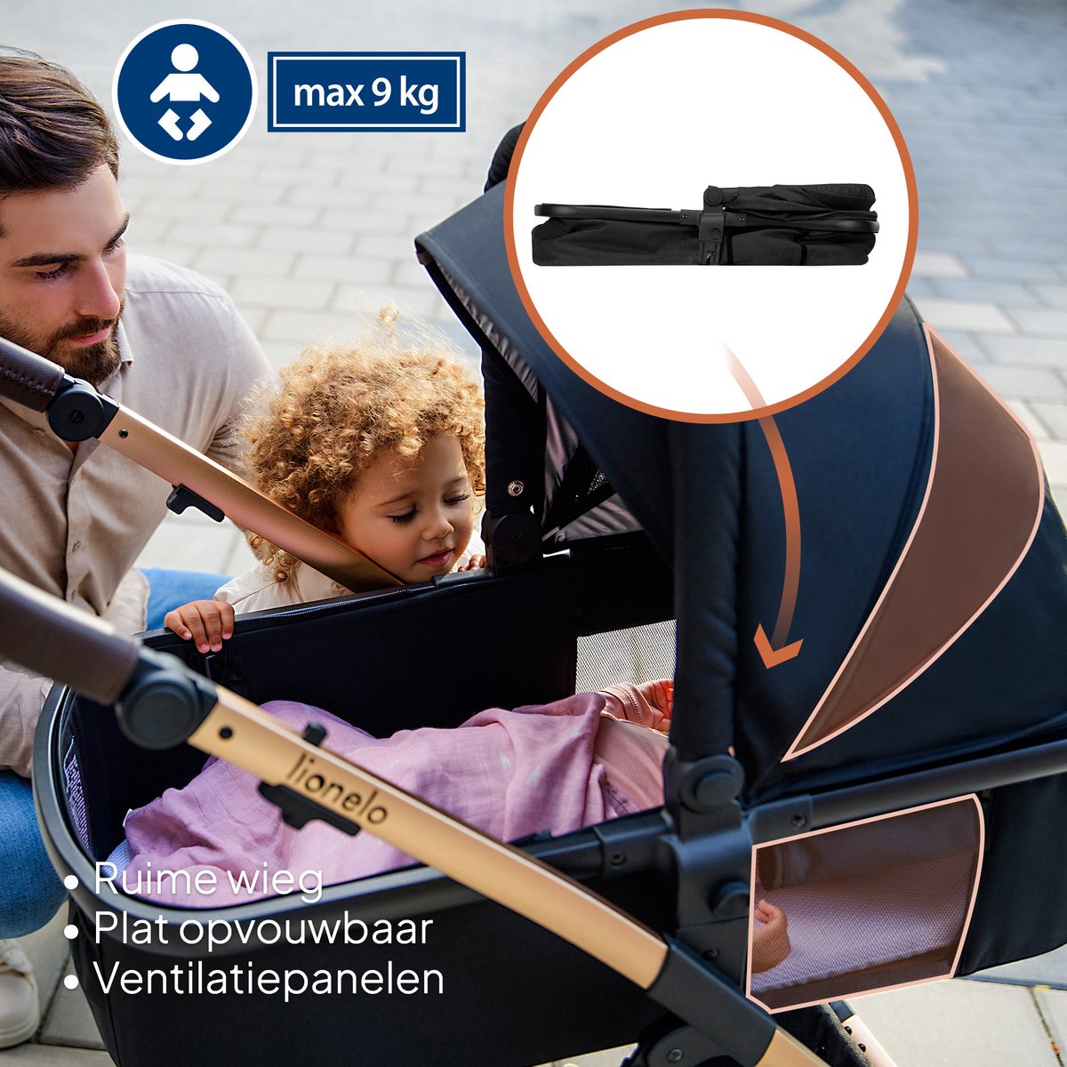 Lionelo Amber 3-in-1 Kinderwagen - afbeelding 3