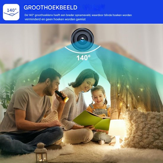 Wekker spioncamera 4K met WiFi / P2P voor mobiel (iOS/Android) IR
