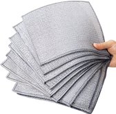 10 pièces de tissu de réparation en fil d'acier métallique à double couche | Grille - Tampon à récurer pour cuisinière | chiffon de nettoyage 20*20 cm