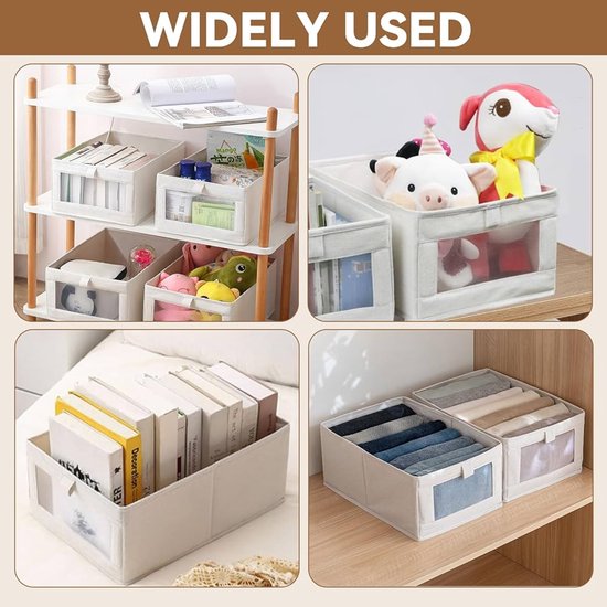 Opberboxen Voor Onder Het Bed - Opvouwbare Kledingorganizer Met Handvat 80 X 40 X 15 Cm Grijs Set Van 2