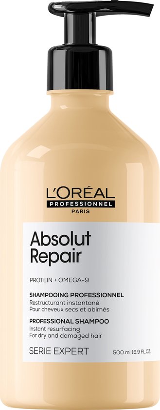 L’Oréal Professionnel Absolut Repair Shampoo - Versterkende en herstellende formule - Voor droog en beschadigd haar – 500ml