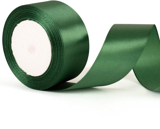 50mm wide dark green ribbon, 2 inch thick dark green satin Christmas ...