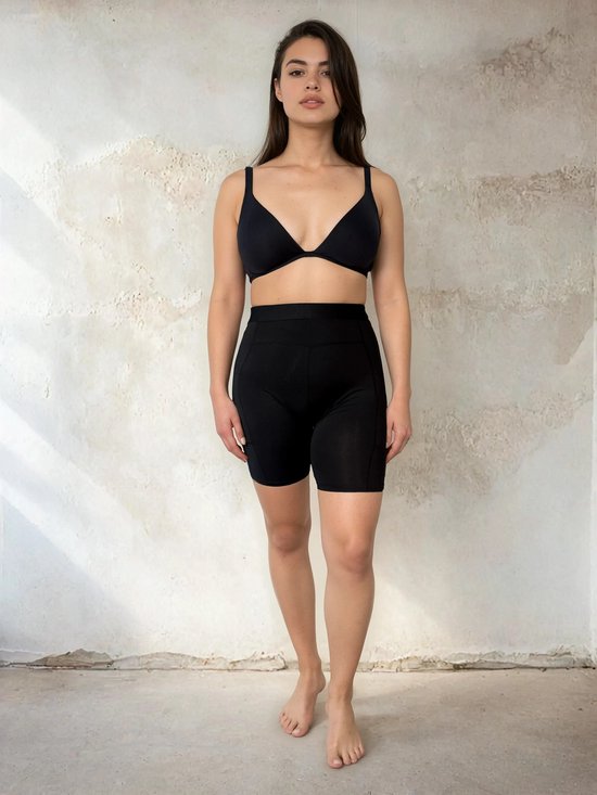 Anti-schuur Bikershort dames met zakken - Korte legging onder jurk of rok - Hoog model - Short onder jurk - Maat XXL van Merkloos — afbeelding 4