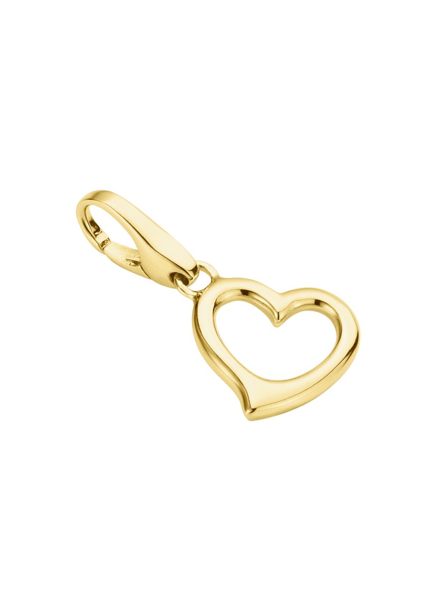 Giorgio Martello bedel / charm * open hart * 925/- sterling zilver geelgoud verguld
