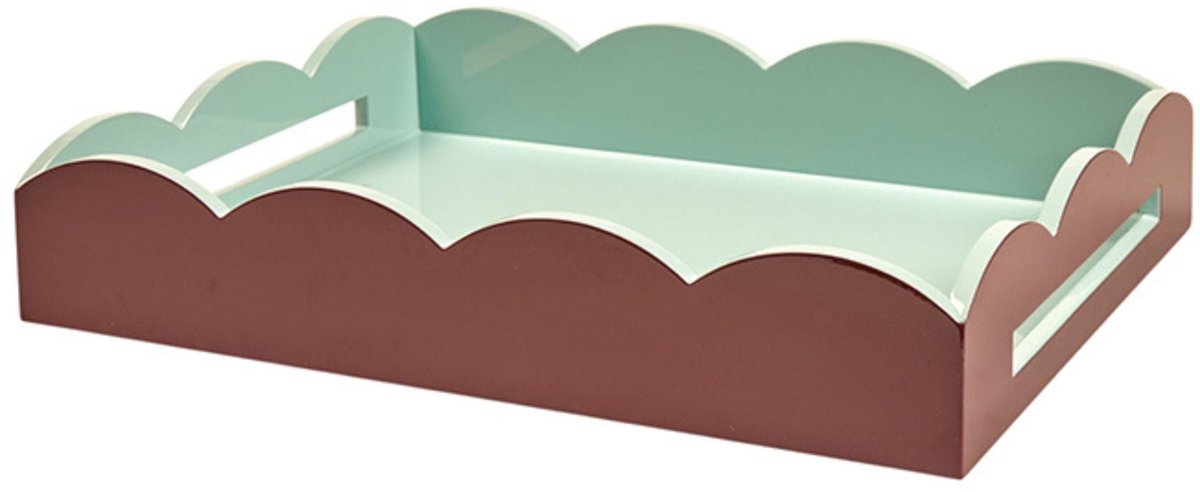 Addison Ross - Dienblad Ottomane Cherry & Eau de Nil 43x33cm - Serveerplateaus