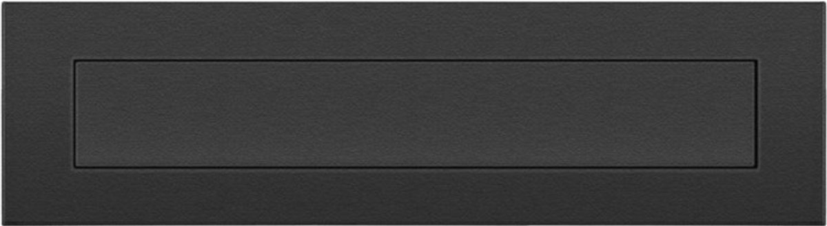Oxloc Briefplaat RVS Zwart Recht Vlak 330X80X8.5mm - 1219637