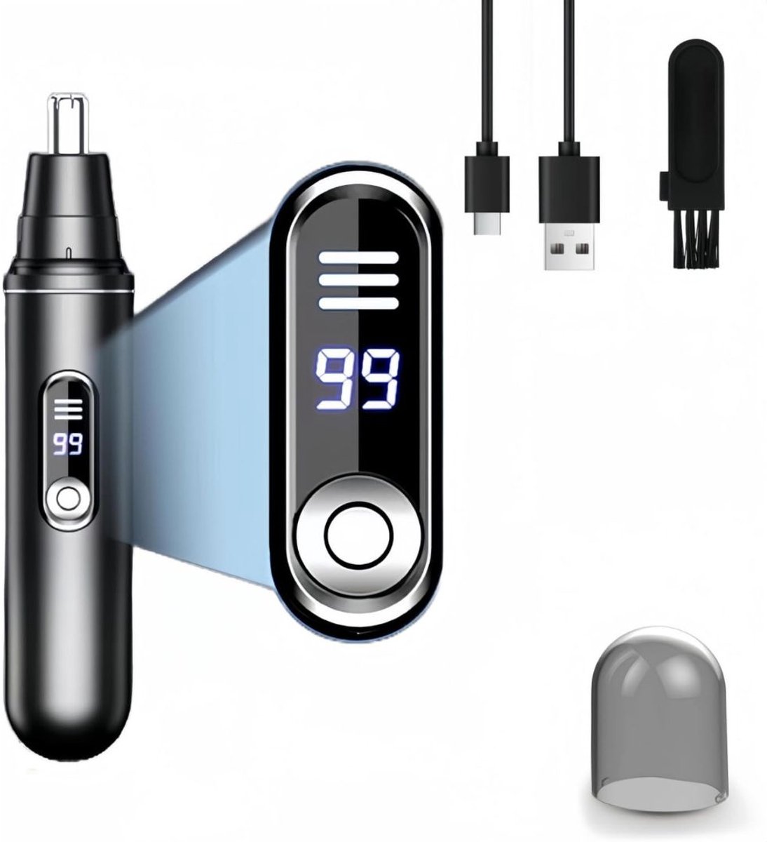 Neustrimmer Mannen - Bodygroomer - Scheerapparaat - Oortrimmer - Zwart