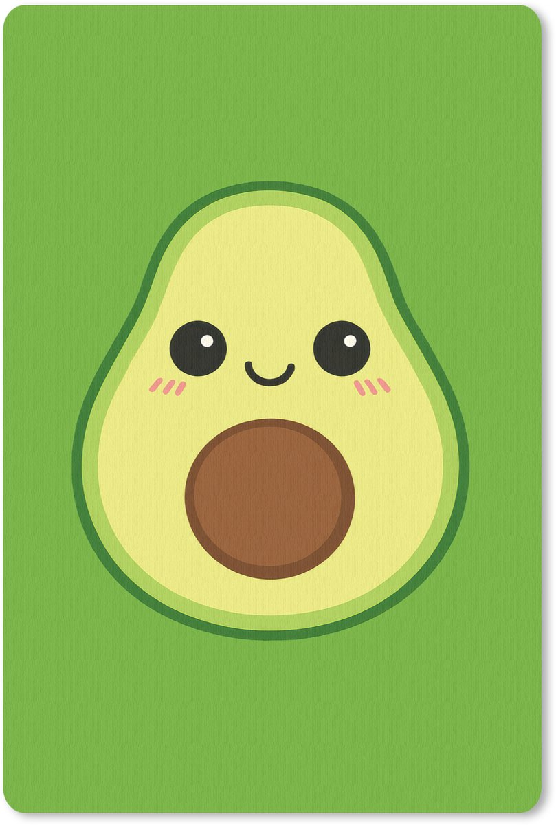 Muismat 18x27 cm - Mousepad Avocado - Groen - Speels - Muismatten