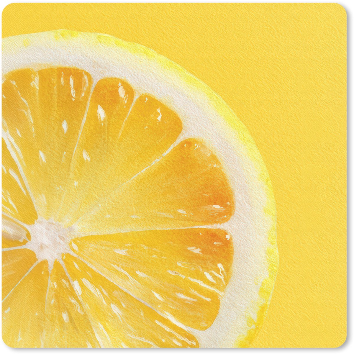 Muismat 30x30 cm - Mousepad Citroen - Geel - Zonnig - Muismatten