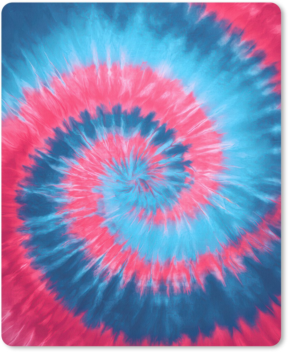 Muismat 19x23 cm - Mousepad Spiraal - Roze - Draaiend - Muismatten