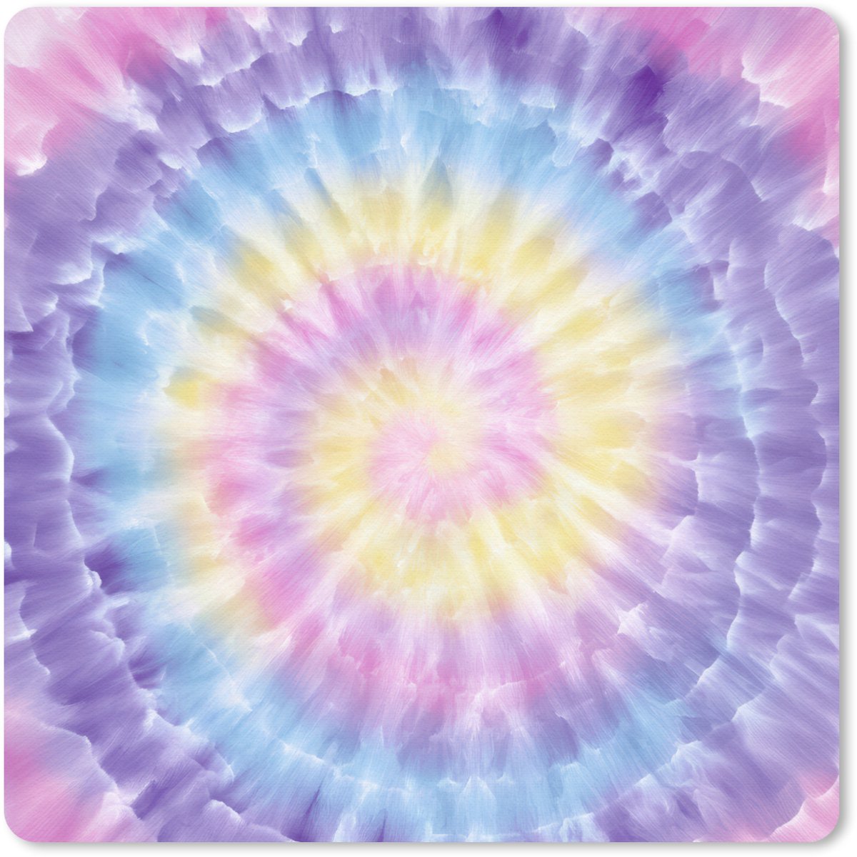 Muismat 30x30 cm - Mousepad Spiraal - Tie dye - Pasteltinten - Muismatten