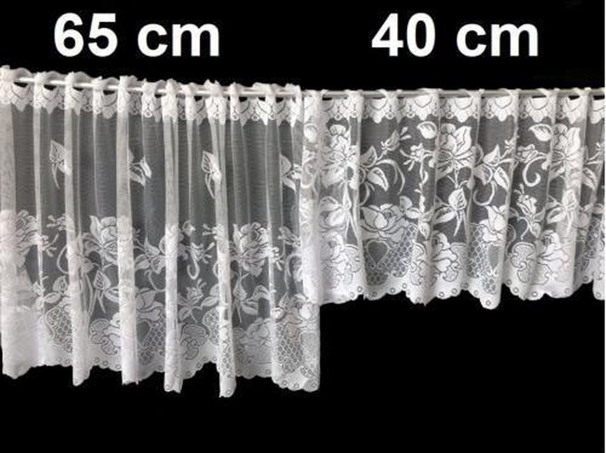Gordijn Valletje Wit – 40 cm Hoog – 4 Meter Lengte