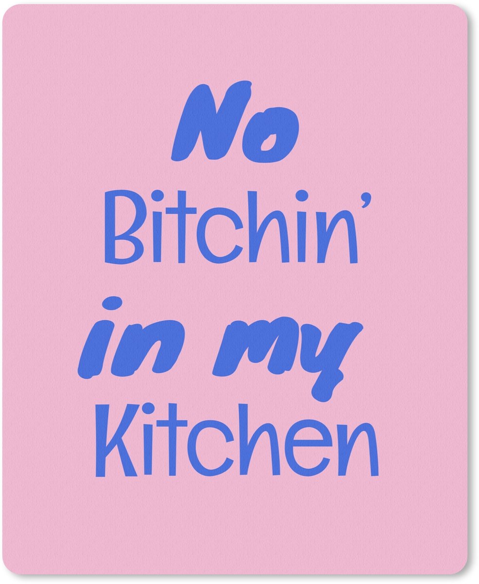 Muismat 19x23 cm - Mousepad Quote - Blauw - Lettertype - Keuken - Muismatten