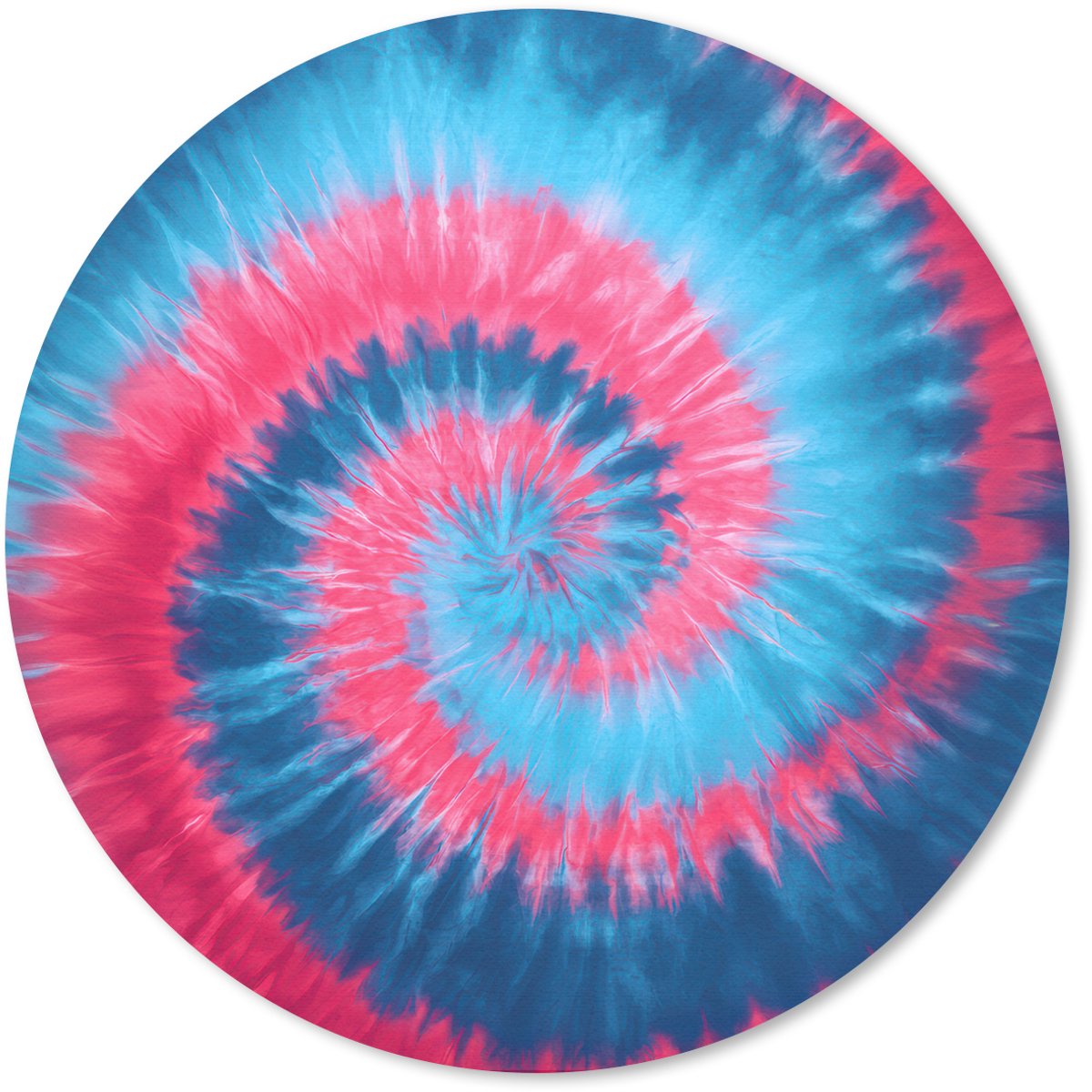 Muismat rond 30x30 cm - Mousepad Spiraal - Roze - Draaiend - Ronde muismatten