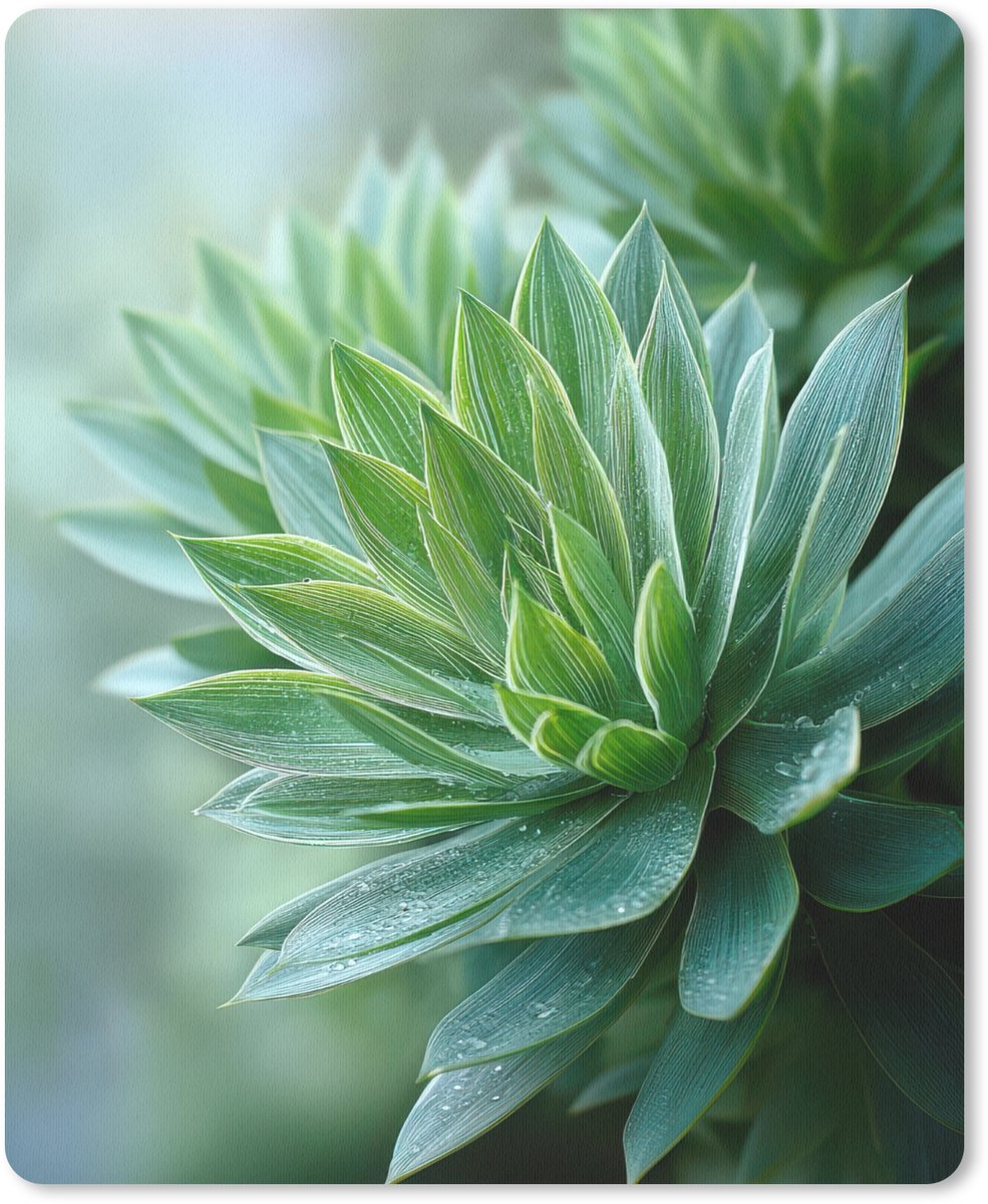 Muismat 19x23 cm - Mousepad Blad - Plant - Groen - Textuur - Muismatten