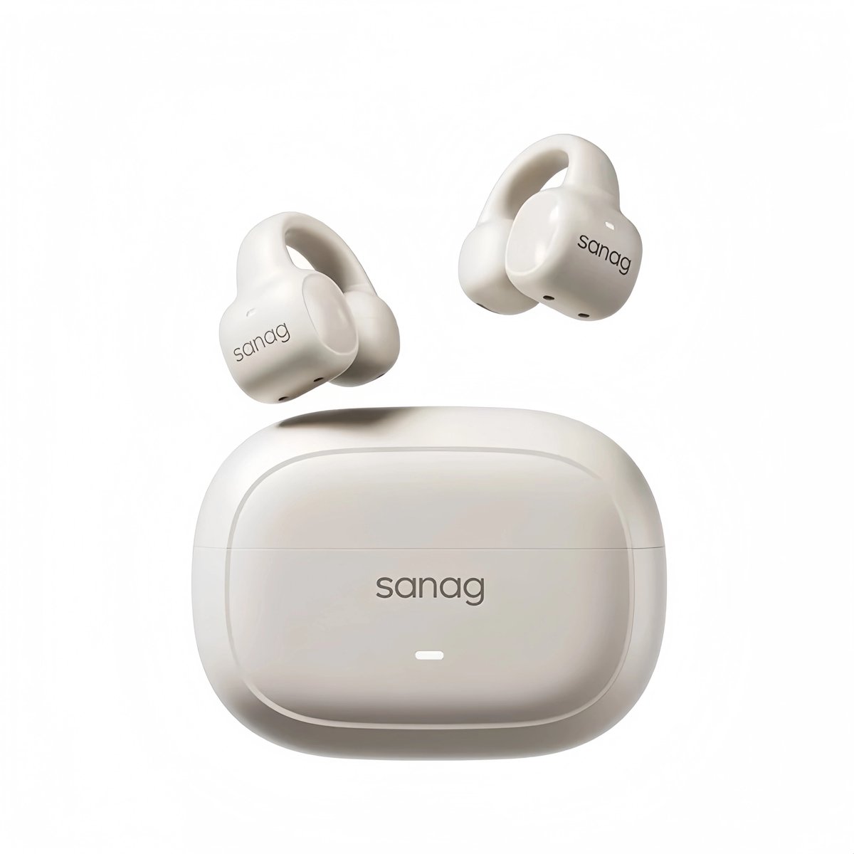 Sanag S3S – Open-Ear Bone Conduction Koptelefoon – Bluetooth 5.3 –Ai headset Sport Oorclip – 56u Lange Batterijduur – Waterdicht – Wit