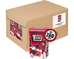 Autodrop - Snoep - Dwaze Dropfruit Dubbeldekkers - 6 doosjes - 280 gram