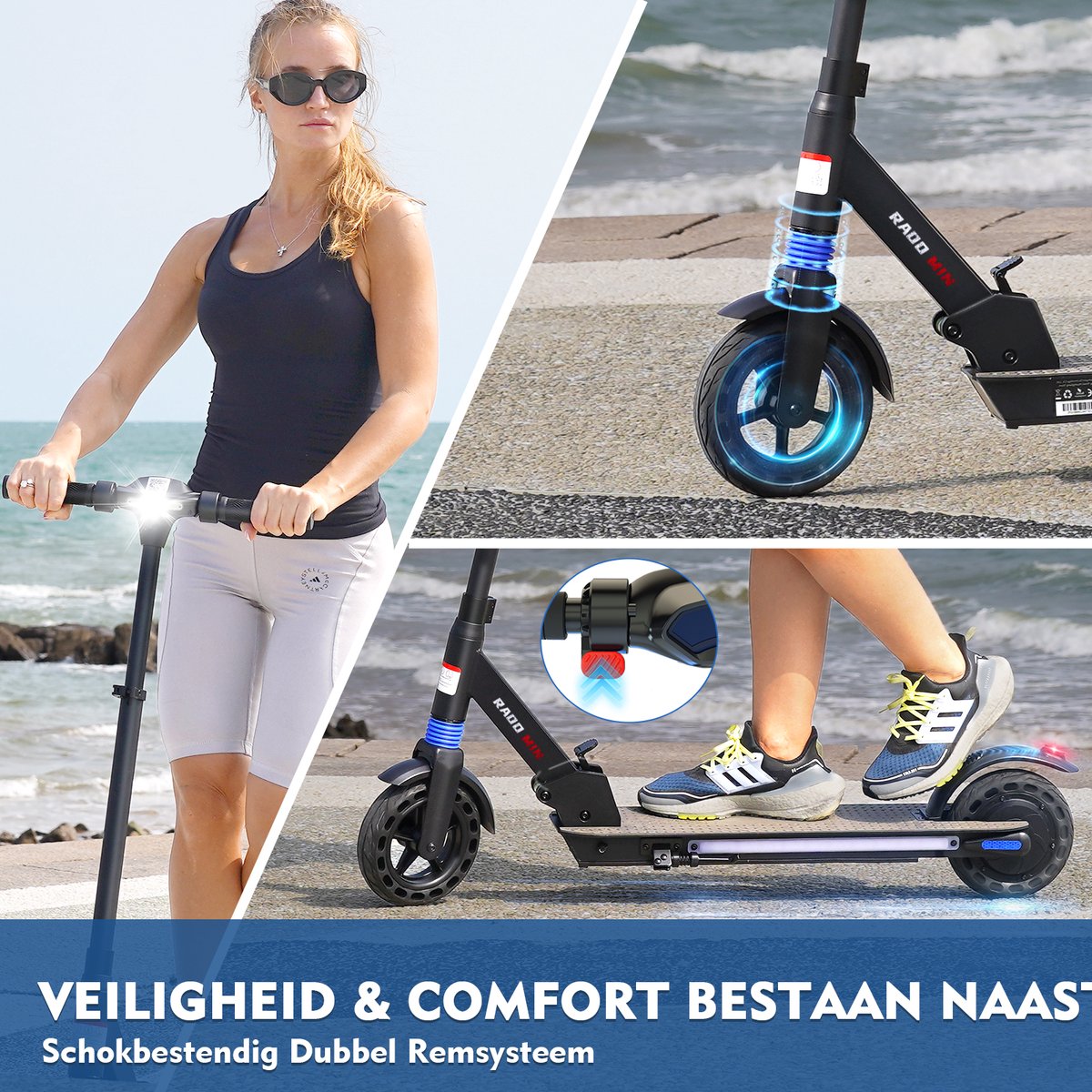 YEE RUN Elektrische Step Inklapbaar 250W Motor 25km/u - afbeelding 2