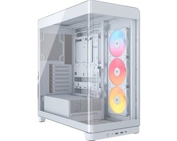 Boîtier CORSAIR FRAME 4500X RS-R ARGB, modèle ATX, mi-tour, Glas trempé incurvé, Wit (3 ventilateurs RS120-R)