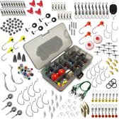 Fish-Xpro Hengelsport Tackleset - Visset - 236-Delig - Haken - Visloodjes - Jigheads - Dobbers - Lijnstoppers - Wartels - Visgerief - In tacklebox