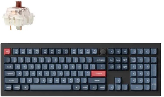 Keychron V6 Max QMK/VIA toetsenbord brown switch