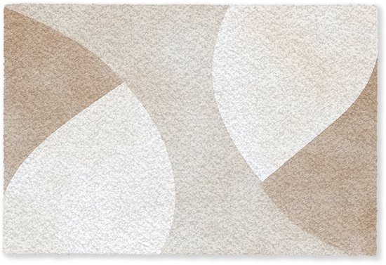 Paillasson 60x40 cm - Marron - Japandi - Abstrait - Tapis d'intérieur - Paillasson - Paillassons imprimés