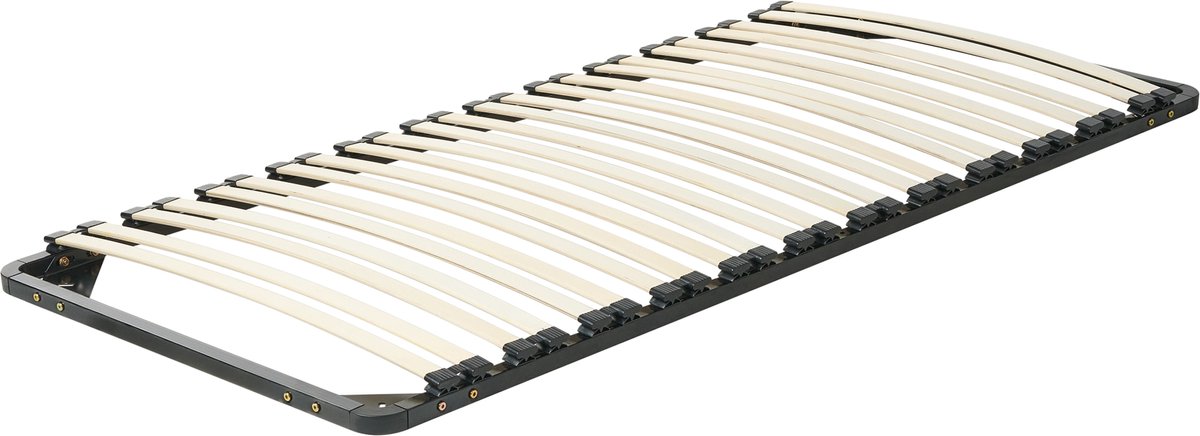 BELIANI BASIC - Lattenbodem - Zwart - 90 x 200 cm - Staal