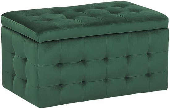 Beliani MICHIGAN - Hocker - Vert - Velours