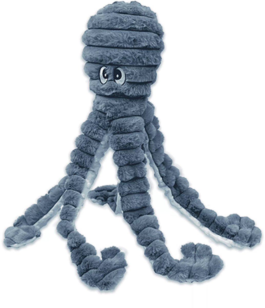 Quapas! - Hondenknuffel Octopus - grijs/blauw - Pluche Speelgoed - 66 cm