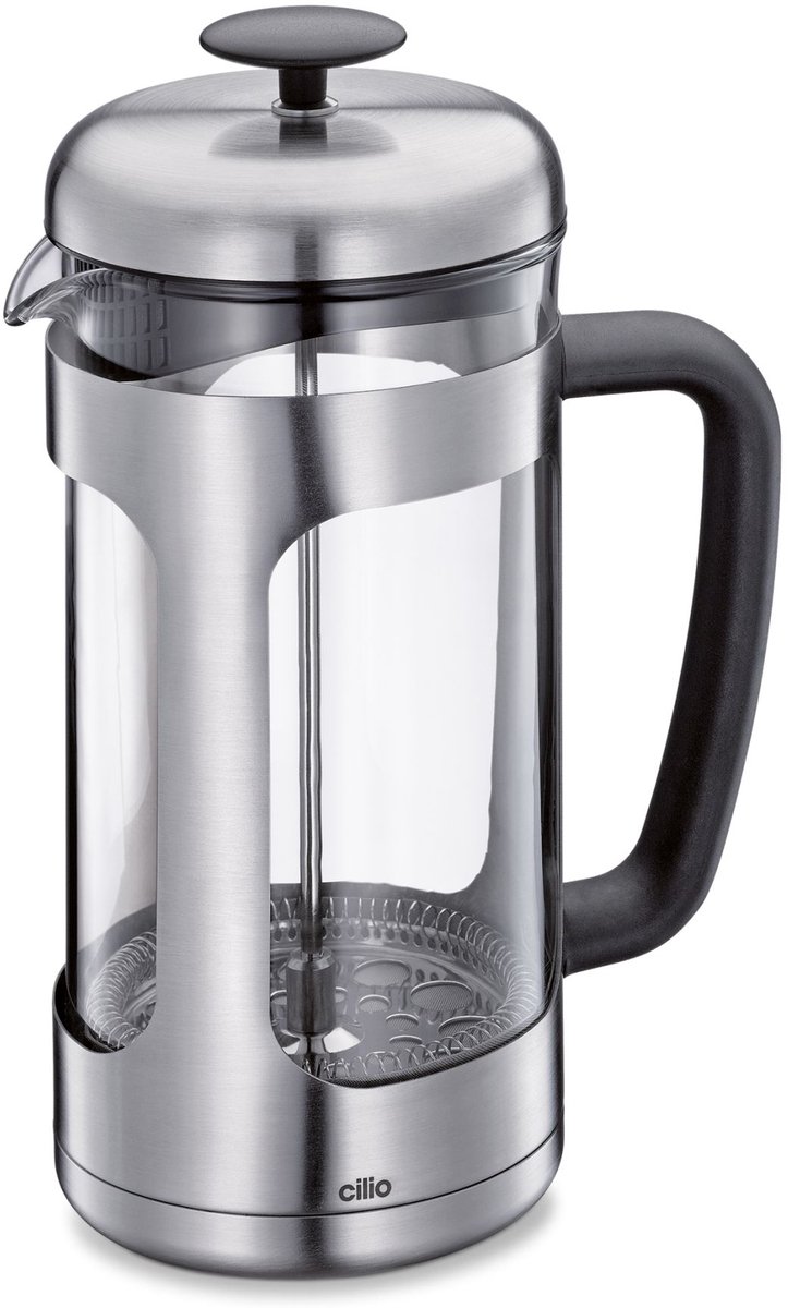 Cilio Maria - Cafetière / Koffiebereider 8-kops - Roestvrij staal - Borosilicaatglas