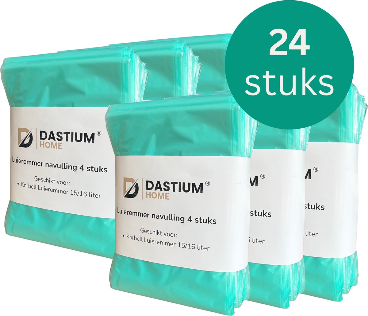 Dastium Home - Luieremmer Navulling - Geschikt Voor Korbell - 24 stuks - Korbell Navulling - Luieremmer Zakken