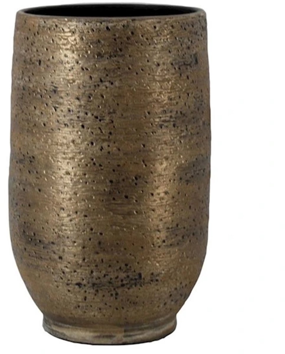 Vaas aveiro d32h50cm bruingoud