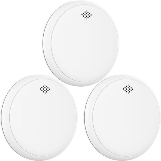 Aroha Safety Pro Combimelder - 10 jaar batterij - Rookmelder & Koolmonoxidemelder - Aroha Sleep Line - Slaapkamer vriendelijke CO melder & Brandmelder - Multiset 3 stuks