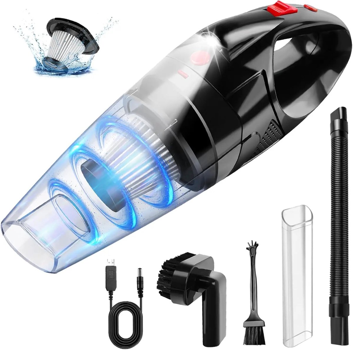 Handstofzuiger Draadloos Kruimelzuiger met HEPA Filter - handstofzuiger - €55,95