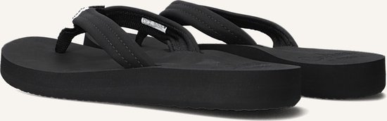 Zwarte Reef slipper met dikke zool en bandjes